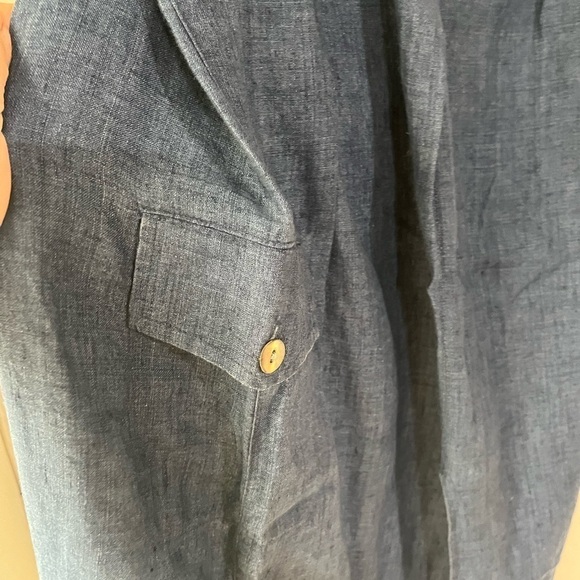 Express 100% linen maxi skirt minimalist drawstring waist size 9/10 - Picture 3 of 6